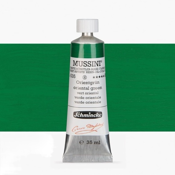 Schmincke Mussini Oil Paint Set of 4- red, yellow, blue and green. Oil paint. - Picture 13 of 13